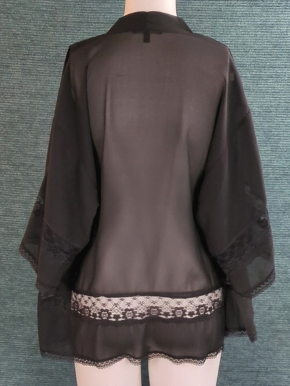 Max And Riley Sheer Komono Boho Top With Lace.